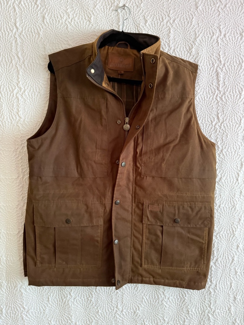 New Outback Trading Co. Brown Deer Hunter Oilskin Vest, XL
